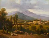Giovanni Giordano Lanza, Il ponte e la chiesa di S. Francesco a Cava de'Tirreni