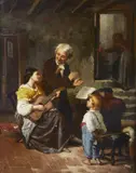 Eugenio Giuseppe Conti, Attribuito a. Lezione di musica