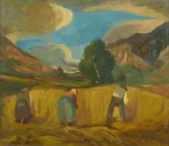 Italo Mus, Attribuito a. Mietitura valdostana
