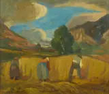 Italo Mus, Attribuito a. Mietitura valdostana