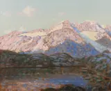 Lago alpino nell'alta Valsesia col Monte Rosa by Carlo Costantino Tagliabue, sold Jul 2023
