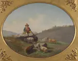 Filippo Palizzi, Copia da. Paesaggio con contadino e armenti