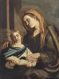 Francesco Solimena, Seguace di. Sant'Anna e la Vergine