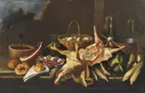 Giacomo Nani, Natura morta con salami, selvaggina e uova