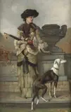 Cesare Saccaggi, Ritratto di gentildonna con cane