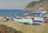 Cafiero Filippelli, Barche sulla spiaggia di Bonassola