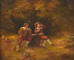 Guglielmo Innocenti, Giocatori di carte in un paesaggio
