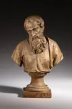 Busto virile in legno scolpito by Scultore Del Xvii-Xviii Secolo, sculpture, sold Feb 2023