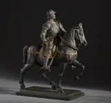 Monumento equestre a Bartolomeo Colleoni (dal modello di Andrea del Verrocchio) by Bronzista Italiano Del Xix-Xx Secolo, sculpture, sold Feb 2023