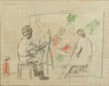 Studio per concerto campestre per Giorgione by Antonio Bueno, sold Dec 2023