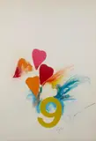 Senza titolo by Mario Schifano, 1974, mixed media on paper, sold Dec 2023