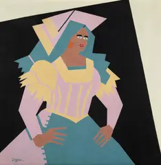 Popolana in costume by Fortunato Depero, sold Dec 2023