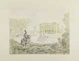 Dalla cartella I Cavalli e ville: Cavalieri antichi by Giorgio de Chirico, print (other), sold Jun 2023