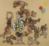 Bambini e madonne by Roberto Sebastián Antonio Matta, sold Apr 2023