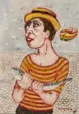 Pescatore by Giuseppe Migneco, sold Apr 2023