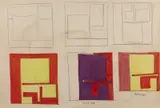 Bruno Munari, Bozzetto di studio per una serie di 6 Negativi - positivi
