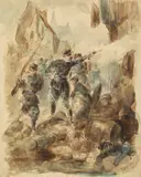 Alexandre Dupendant, Scena di battaglia