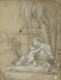 Giambattista Borghesi, Riposo durante la fuga in Egitto