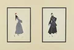 Romain de Tirtoff Erte, Coppia di bozzetti di moda