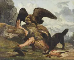 Filippo Palizzi, Scena di caccia