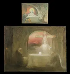 Pierre Amédée Marcel-Béronneau, Cristo e i pellegrini di Emmaus e studio preparatorio per il dipinto