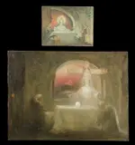 Pierre Amédée Marcel-Béronneau, Cristo e i pellegrini di Emmaus e studio preparatorio per il dipinto