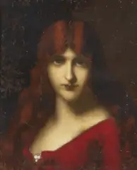 Jean-Jacques Henner, Attribuito a. Ritratto femminile