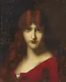 Jean-Jacques Henner, Attribuito a. Ritratto femminile