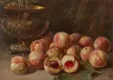 Achille Beltrame, Natura morta con pesche