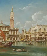 Eugenio Bonivento, Veduta del bacino di San Marco dalla Punta della Dogana