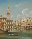 Eugenio Bonivento, Veduta del bacino di San Marco dalla Punta della Dogana