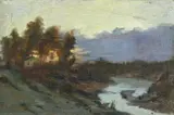 Cecrope Barilli, Paesaggio con ruscello
