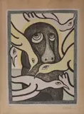 Giuseppe Viviani, Cane e gabbiani, print (other)