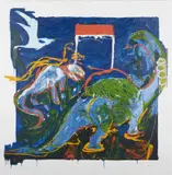 Senza titolo by Mario Schifano, screenprint a colori, sold Oct 2022