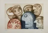 People by Enrico Baj, print (other), sold Oct 2022