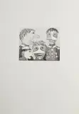 La famiglia del decorato by Enrico Baj, print (other), sold Oct 2022