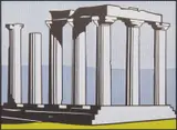 Roy Lichtenstein, Temple of Apollo, print (other)