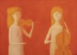 Antonio Bueno, Concerto, 1969, oil on faesite