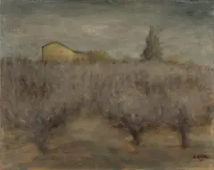 Ottone Rosai, Paesaggio, 1942, oil on canvas