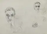 Studi di busti maschili by Mario Sironi, sold Nov 2022