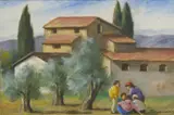 Ragazzi in campagna by Nino Giovanni Tirinnanzi, sold Sep 2022