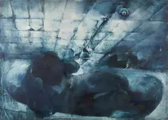 Renzo Vespignani, Nel bagno