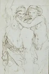 Due figure femminili abbracciate by Gaetano Callani, sold Oct 2022