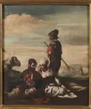 Scena campestre by Pittore Bambocciante Del Xvii Secolo, sold Oct 2022