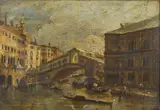 Francesco Guardi, Nello stile di. Veduta del ponte di Rialto