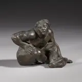 Bronzista Veneto Del Xvi Secolo, Nudo virile accovacciato, sculpture