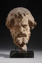 Scultore Del Xviii-Xix Secolo, Testa virile in terracotta, sculpture