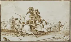 Francesco Simonini, Schermaglia di cavalleria