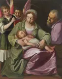 Santi di Tito, Bottega di. Sacra Famiglia con angeli