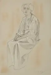 Alphonse Mucha, Figura femminile seduta